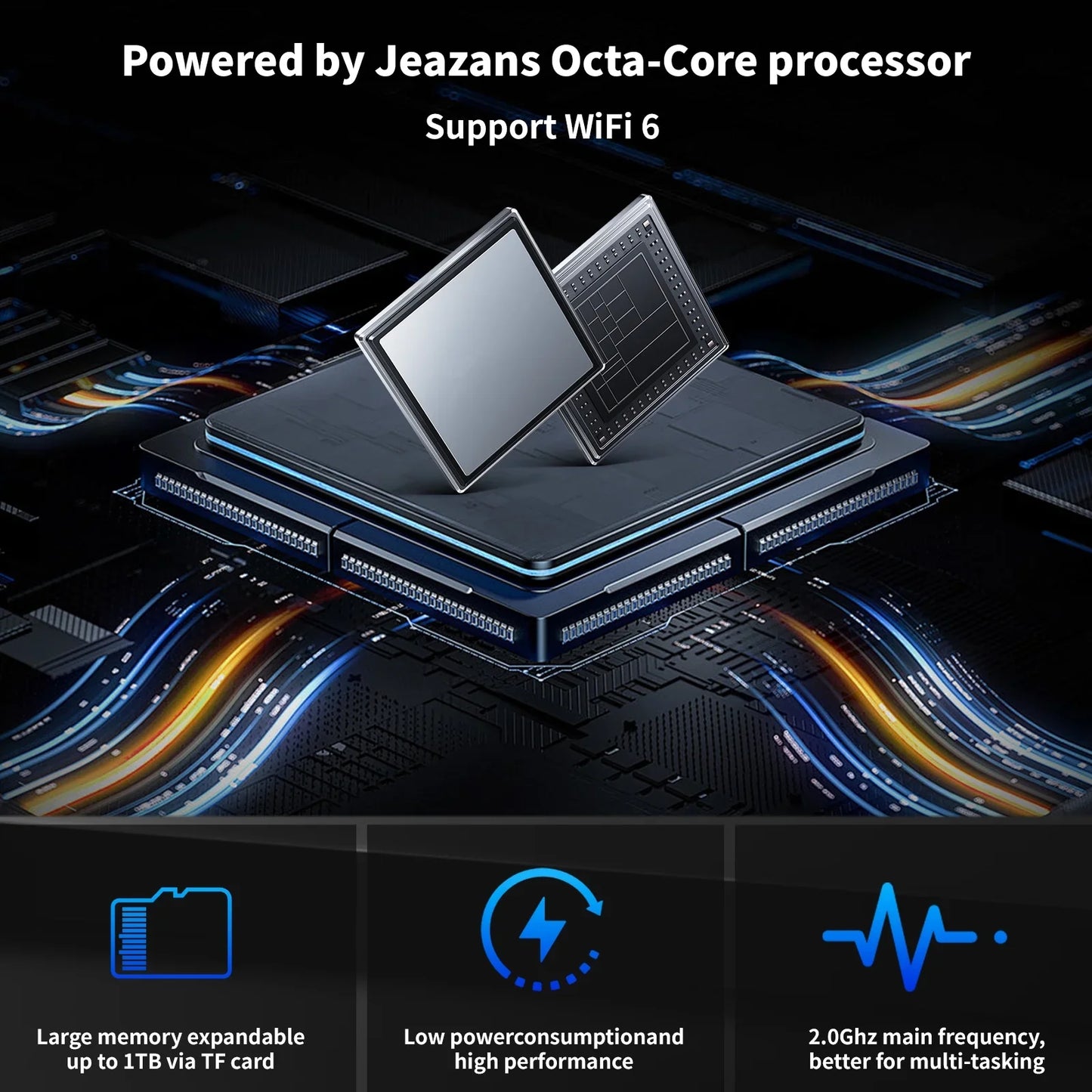 Android 14 10 Inch Tablet 8GB RAM 64GB ROM Keyboard Mouse Set - Clear Blue Hub 