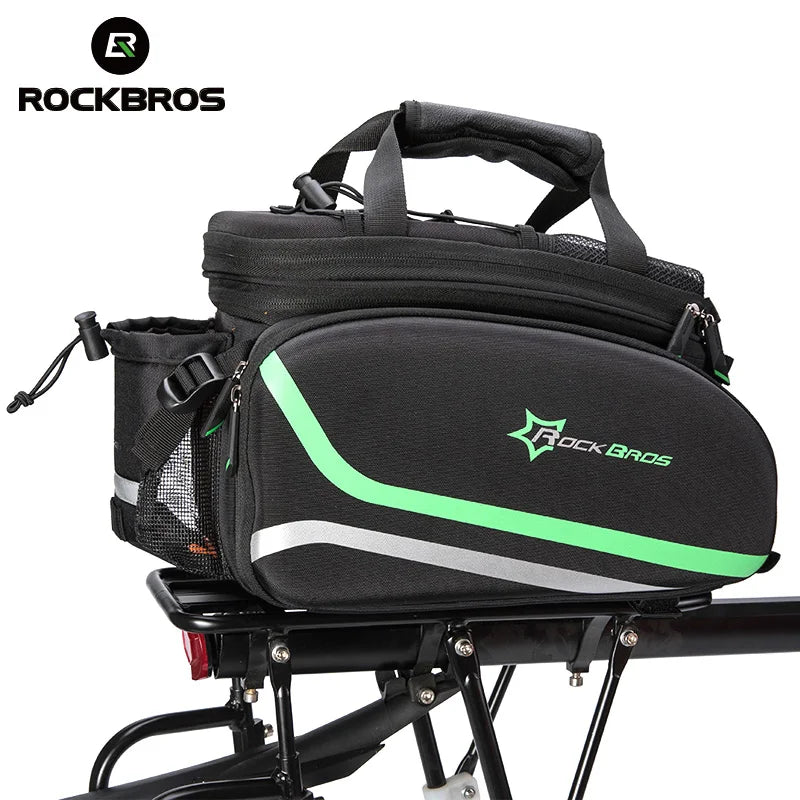 Rockbros 3 In 1 Waterproof Bike Panniers Carrier Bag 35L - Clear Blue Hub 