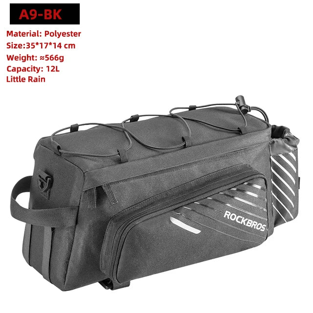 Rockbros 3 In 1 Waterproof Bike Panniers Carrier Bag 35L - Clear Blue Hub 