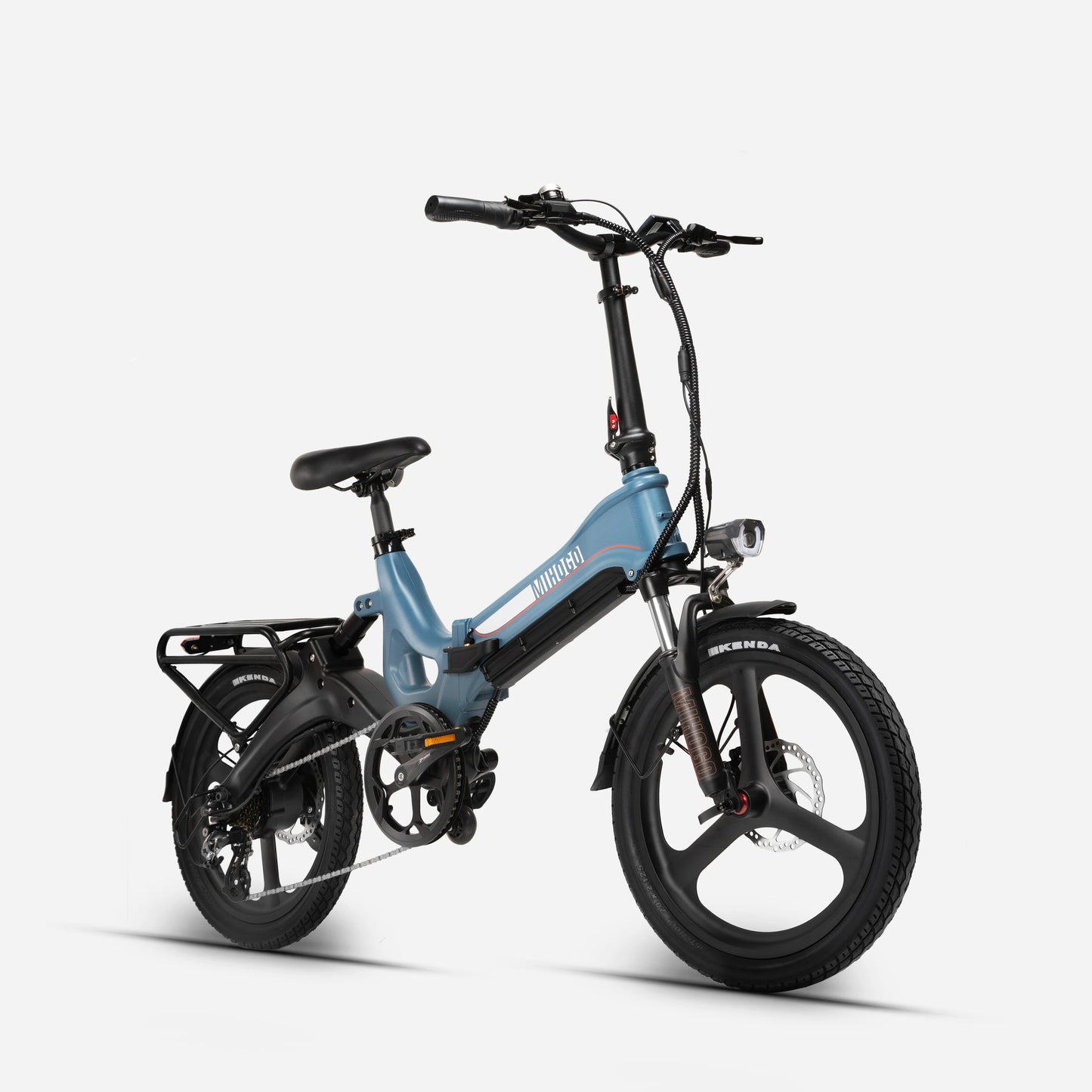 Mihogo RX 2.4 Dual Suspension 48V Commuter Electric Bike - Clear Blue Hub 