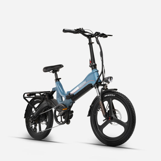 Mihogo RX 2.4 Dual Suspension 48V Commuter Electric Bike - Clear Blue Hub 