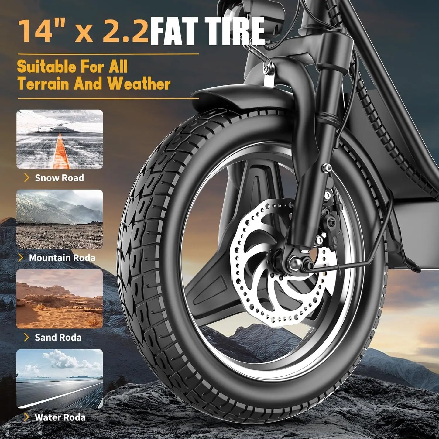 Folding Electric Scooter 500W Motor 20MPH 32 Mile Range - Clear Blue Hub 