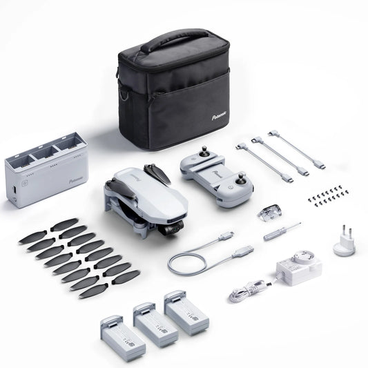 Potensic C0 Mini Drone 4K Camera with 3 Axis Gimbal - Clear Blue Hub 