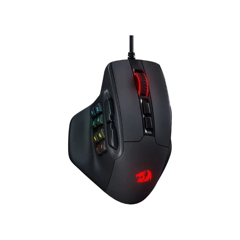 Redragon M811 Aatrox RGB Wired Gaming Mouse with 15 Buttons - Clear Blue Hub 