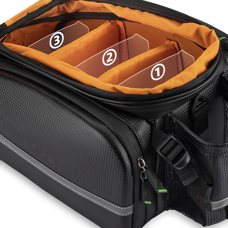 Rockbros Large Capacity Bicycle Seat Bag for Cycling Adventures - Clear Blue Hub 