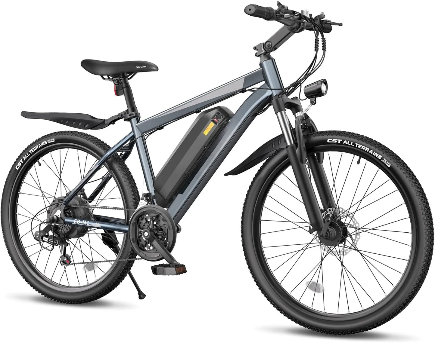 Electric Bike 50 Miles Range 21 Speed Commuter E Bike Blue - Clear Blue Hub 