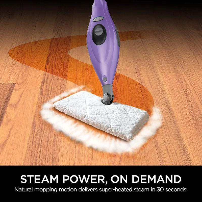 Shark S3501 Steam Pocket Mop with Washable Pads in Purple - Clear Blue Hub 