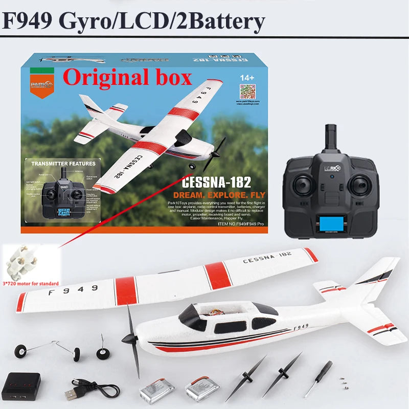 WLtoys F949 RC Airplane 3Ch with Gyroscope RTF Upgrade Version - Clear Blue Hub 