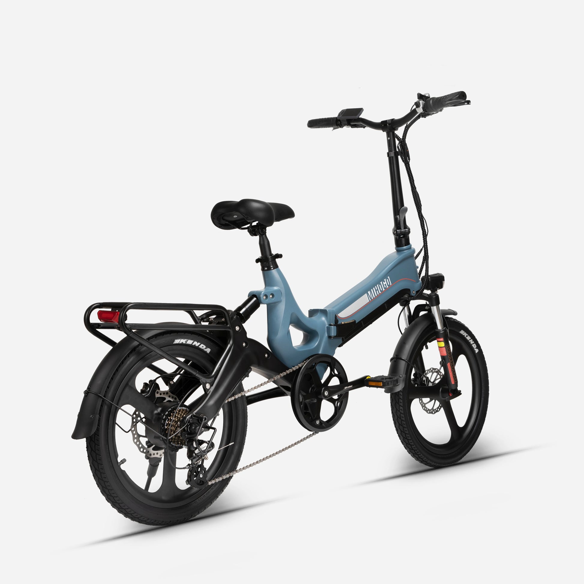 Mihogo RX 2.4 Dual Suspension 48V Commuter Electric Bike - Clear Blue Hub 