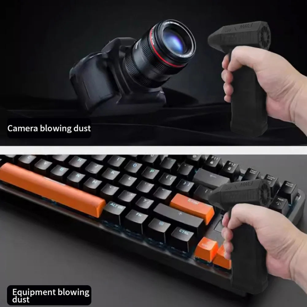 130000RPM Handheld Turbo Air Blower for Keyboards - Clear Blue Hub 