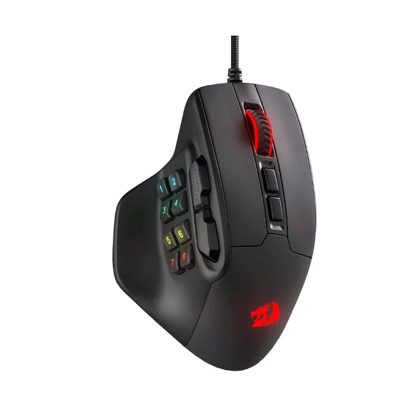 Redragon M811 Aatrox RGB Wired Gaming Mouse with 15 Buttons - Clear Blue Hub 