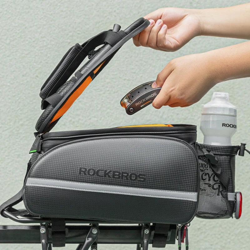 Rockbros Large Capacity Bicycle Seat Bag for Cycling Adventures - Clear Blue Hub 