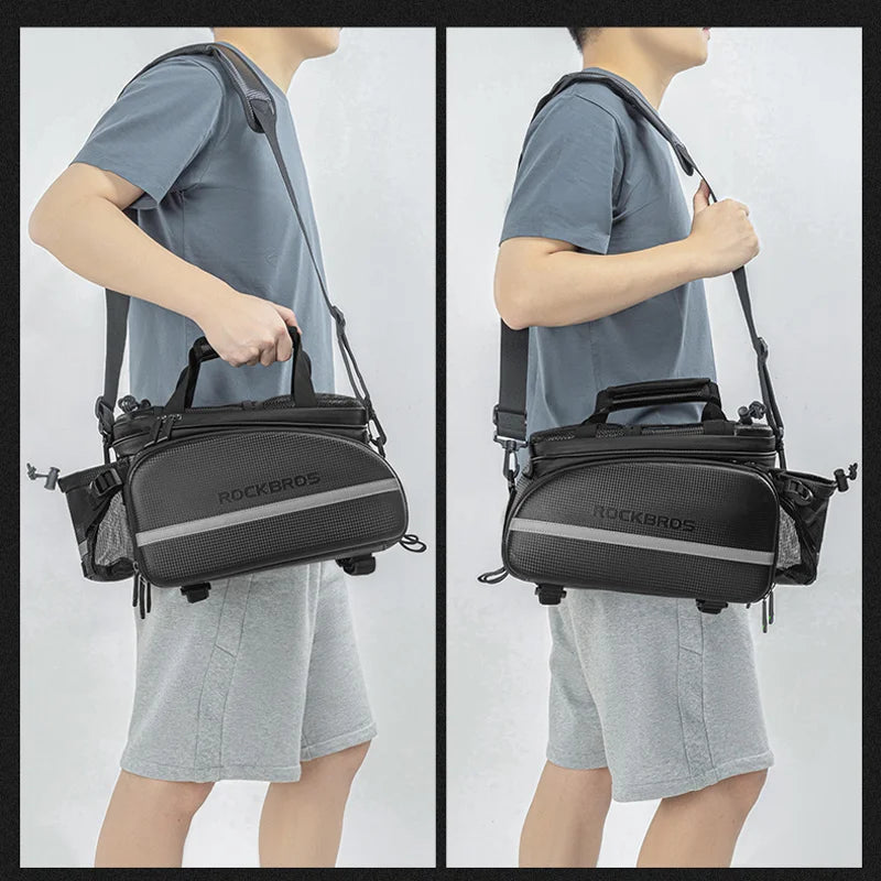 Rockbros Large Capacity Bicycle Seat Bag for Cycling Adventures - Clear Blue Hub 