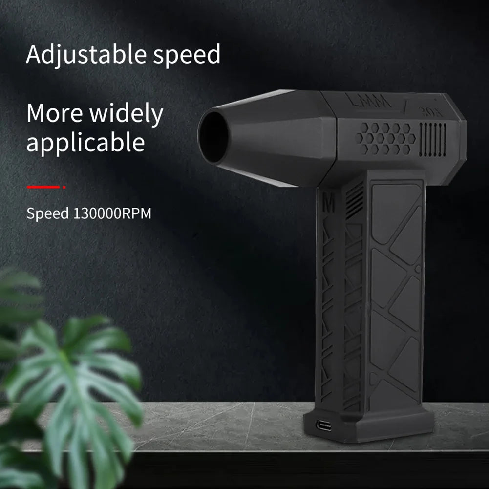 130000RPM Handheld Turbo Air Blower for Keyboards - Clear Blue Hub 