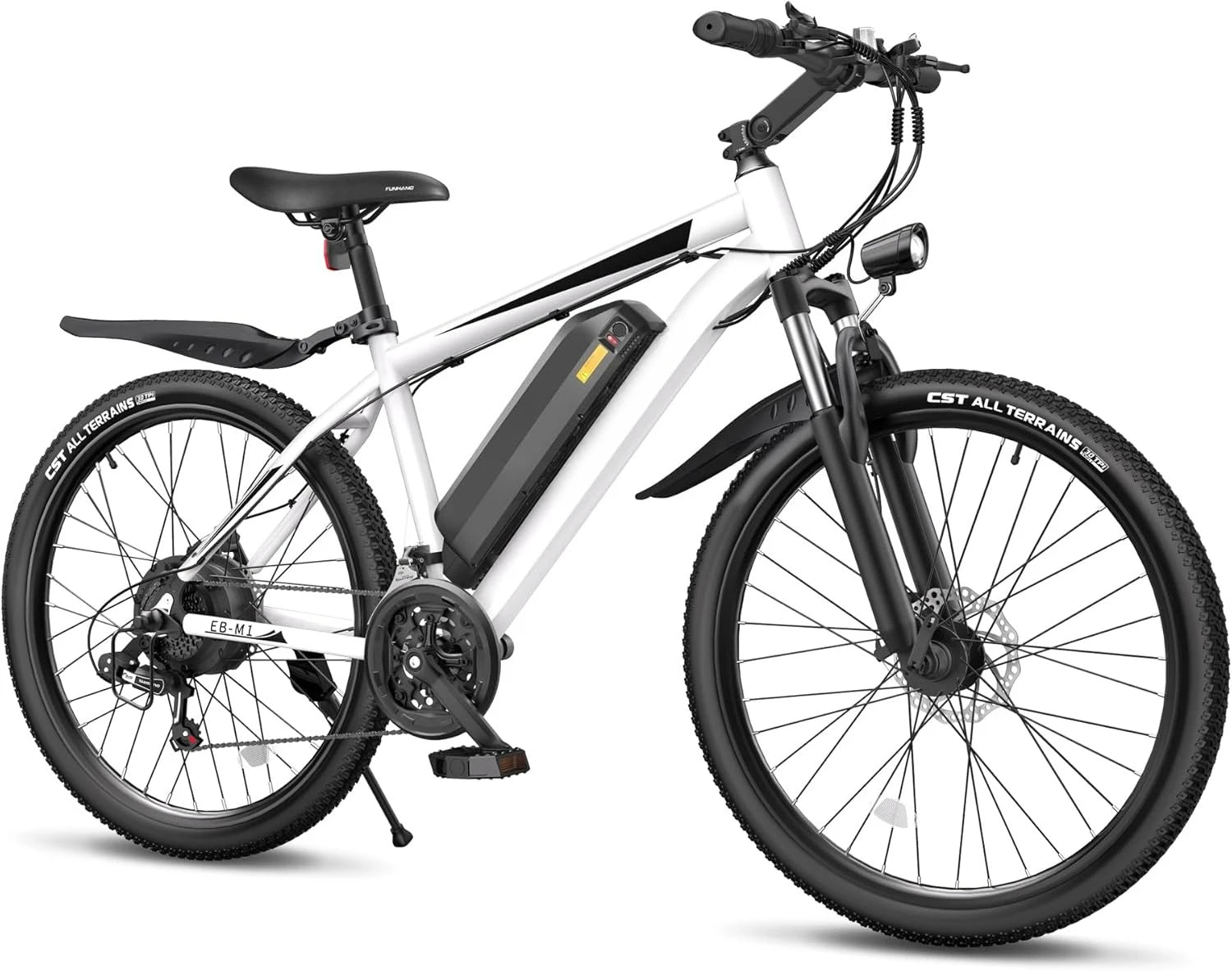 Electric Bike 50 Miles Range 21 Speed Commuter E Bike Blue - Clear Blue Hub 