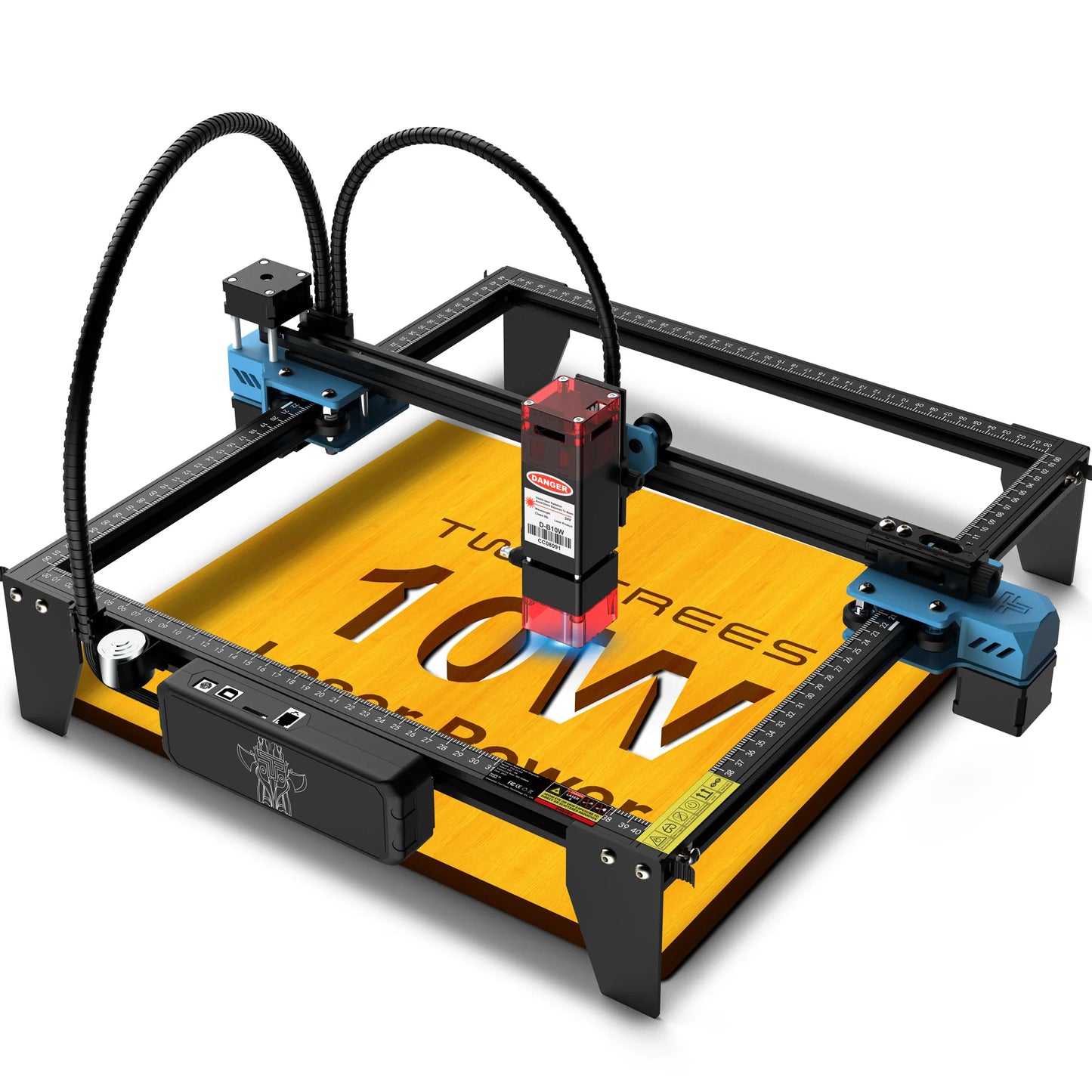 TwoTrees TTS-10 Pro Laser Engraver for Wood and Metal - Clear Blue Hub 