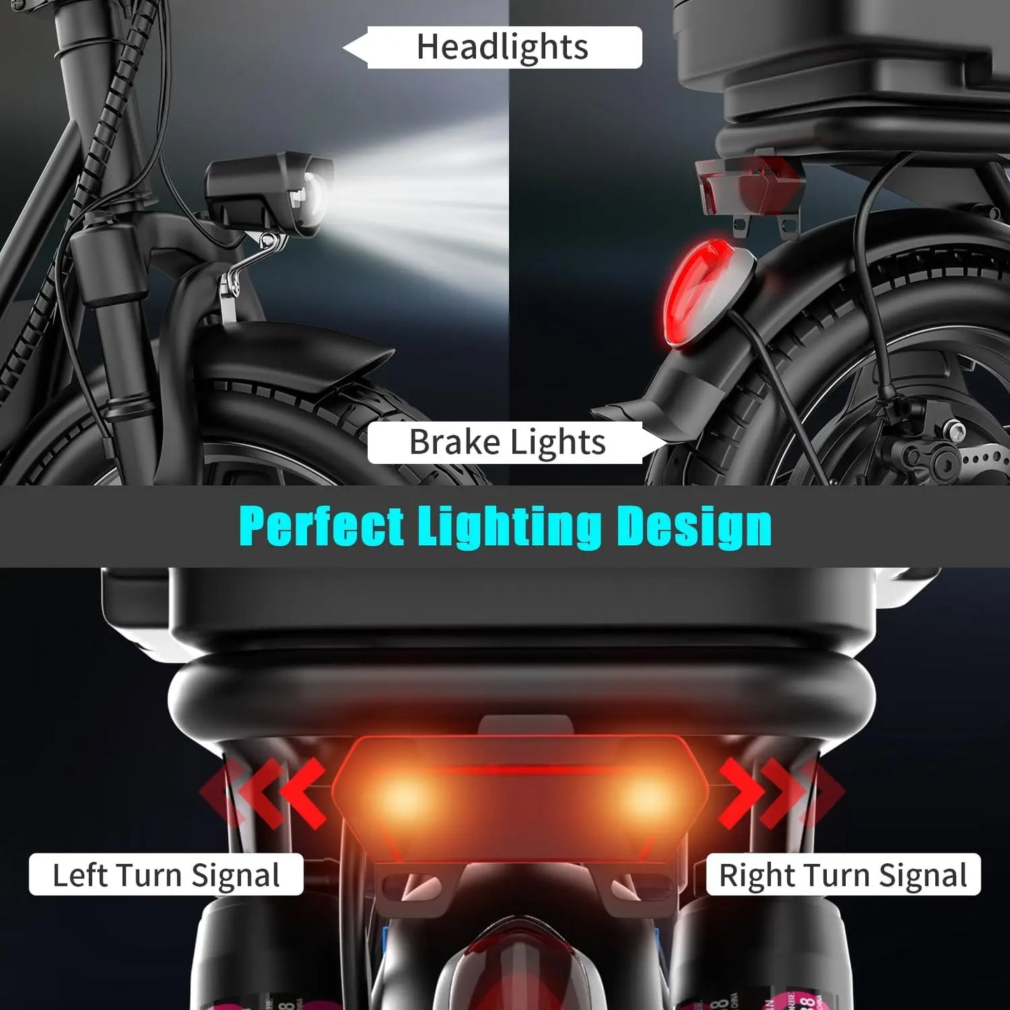 Folding Electric Scooter 500W Motor 20MPH 32 Mile Range - Clear Blue Hub 