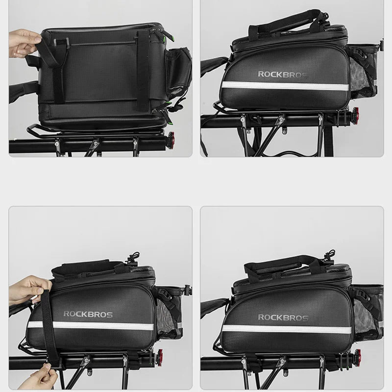 Rockbros Large Capacity Bicycle Seat Bag for Cycling Adventures - Clear Blue Hub 