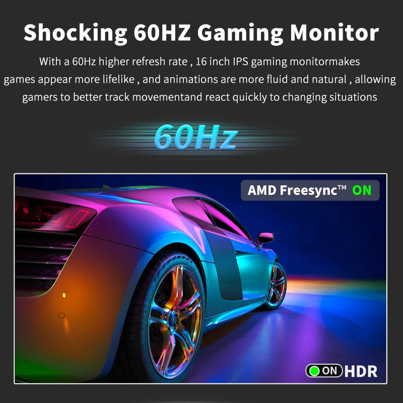 15.6 Inch Touch Portable Monitor for Laptop and Gaming - Clear Blue Hub 