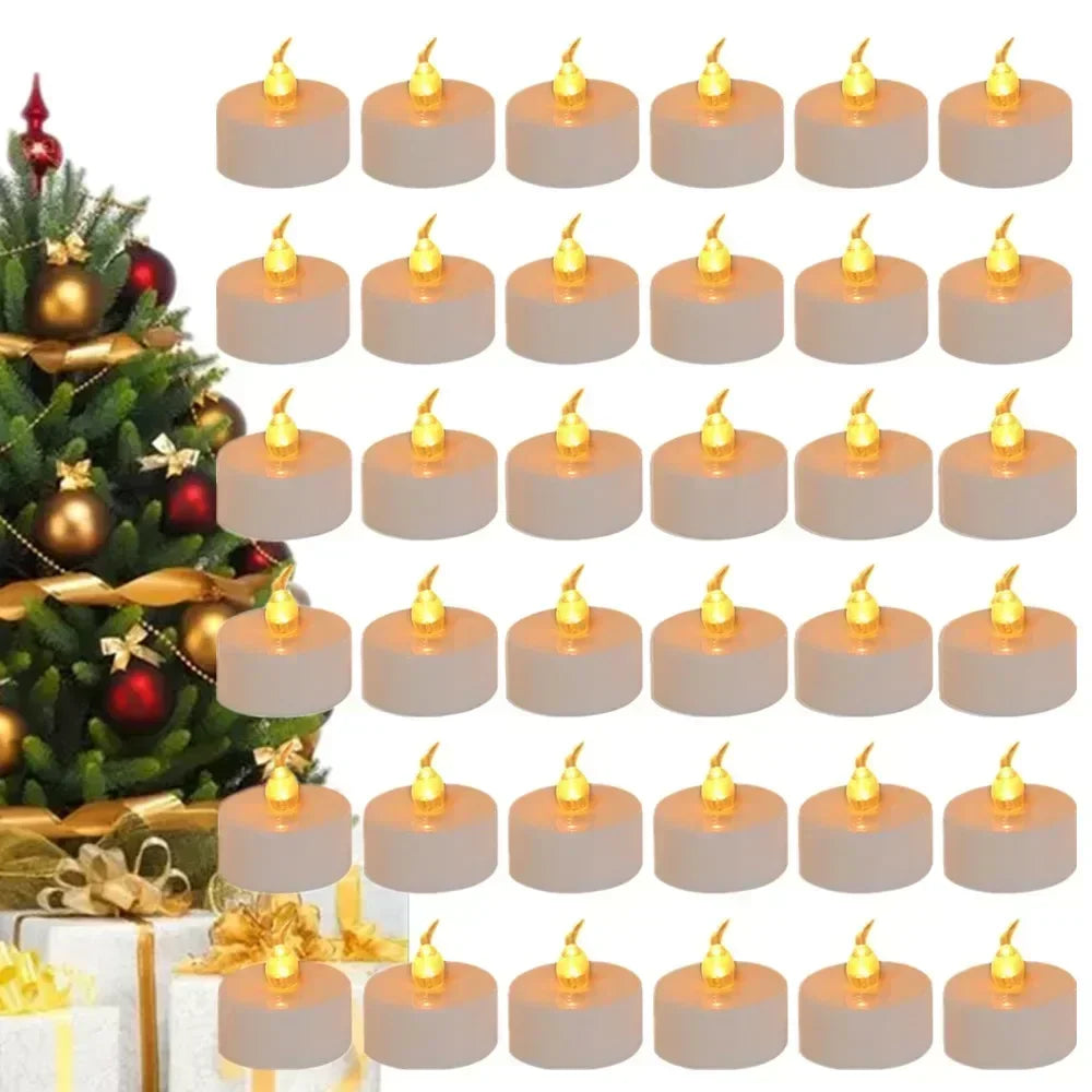 Flameless Tea Lights with Automatic Timer for Every Day use - Clear Blue Hub 