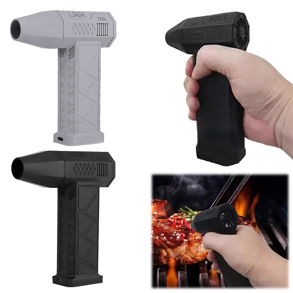 130000RPM Handheld Turbo Air Blower for Keyboards - Clear Blue Hub 